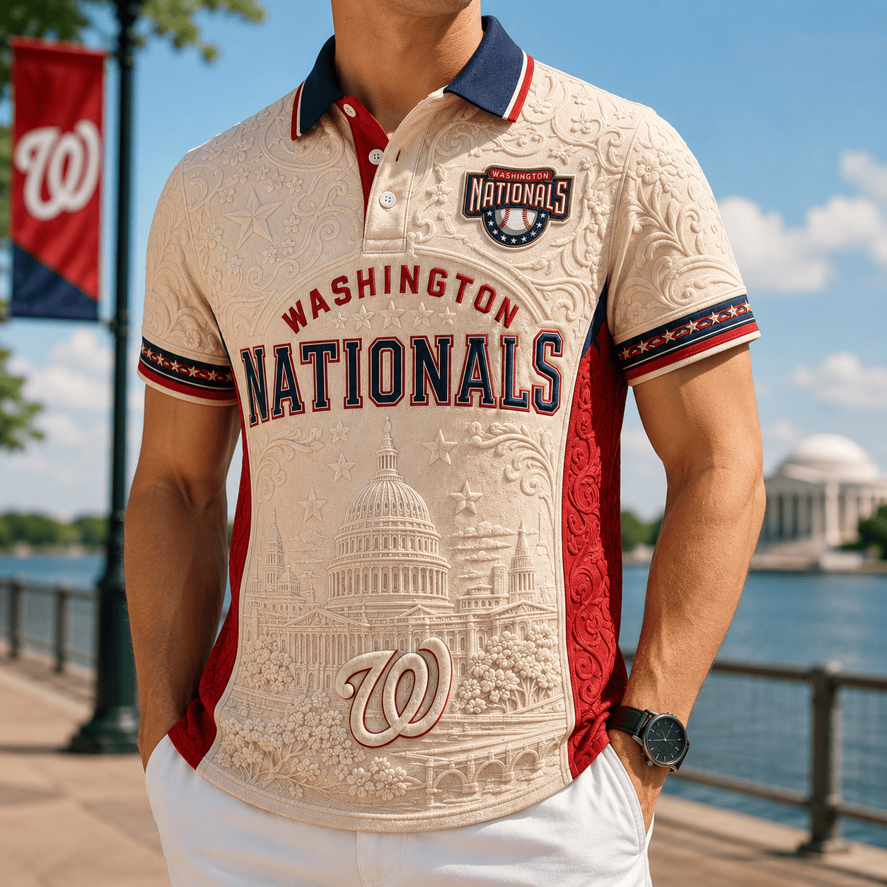 PREMIUM WNT EMBOSS POLO SHIRT NTVA